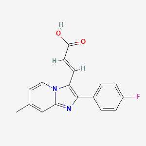 3-(2-(4-Fluorophenyl)-7-methylimidazo[1,2-a]pyridin-3-yl)acrylic acid