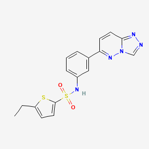 molecular formula C17H15N5O2S2 B2978855 N-(3-([1,2,4]triazolo[4,3-b]pyridazin-6-yl)phenyl)-5-ethylthiophene-2-sulfonamide CAS No. 891124-31-5