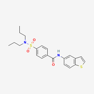 N-(1-benzothiophen-5-yl)-4-(dipropylsulfamoyl)benzamide