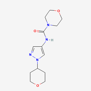 N-(1-(tetrahydro-2H-pyran-4-yl)-1H-pyrazol-4-yl)morpholine-4-carboxamide