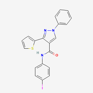N-(4-iodophenyl)-1-phenyl-3-(thiophen-2-yl)-1H-pyrazole-4-carboxamide