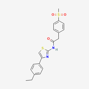 N-(4-(4-ethylphenyl)thiazol-2-yl)-2-(4-(methylsulfonyl)phenyl)acetamide