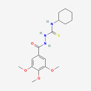 N-(((Cyclohexylamino)thioxomethyl)amino)(3,4,5-trimethoxyphenyl)formamide