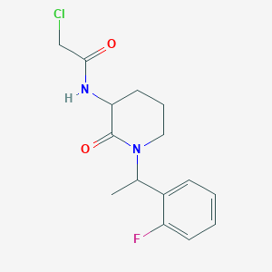 2-Chloro-N-[1-[1-(2-fluorophenyl)ethyl]-2-oxopiperidin-3-yl]acetamide