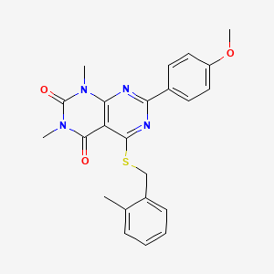 7-(4-methoxyphenyl)-1,3-dimethyl-5-((2-methylbenzyl)thio)pyrimido[4,5-d]pyrimidine-2,4(1H,3H)-dione