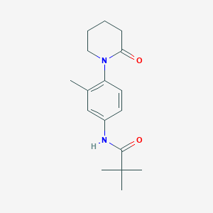 molecular formula C17H24N2O2 B2978912 N-(3-methyl-4-(2-oxopiperidin-1-yl)phenyl)pivalamide CAS No. 942013-64-1