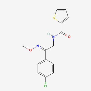 molecular formula C14H13ClN2O2S B2978919 N-[2-(4-chlorophenyl)-2-(methoxyimino)ethyl]-2-thiophenecarboxamide CAS No. 343374-29-8