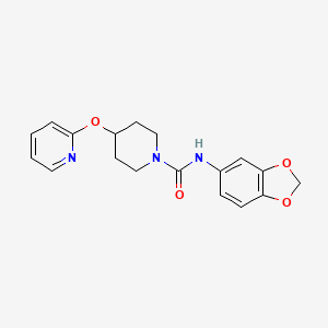 N-(benzo[d][1,3]dioxol-5-yl)-4-(pyridin-2-yloxy)piperidine-1-carboxamide