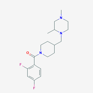 (2,4-Difluorophenyl)(4-((2,4-dimethylpiperazin-1-yl)methyl)piperidin-1-yl)methanone