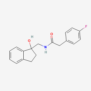 2-(4-fluorophenyl)-N-((1-hydroxy-2,3-dihydro-1H-inden-1-yl)methyl)acetamide