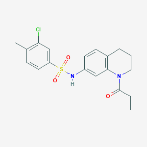 3-chloro-4-methyl-N-(1-propionyl-1,2,3,4-tetrahydroquinolin-7-yl)benzenesulfonamide