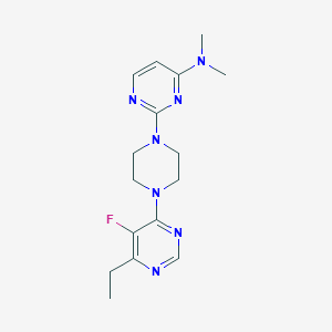 2-[4-(6-Ethyl-5-fluoropyrimidin-4-yl)piperazin-1-yl]-N,N-dimethylpyrimidin-4-amine