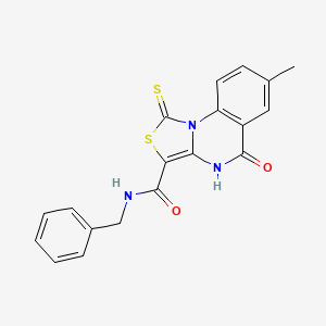N-benzyl-7-methyl-5-oxo-1-thioxo-4,5-dihydro-1H-thiazolo[3,4-a]quinazoline-3-carboxamide