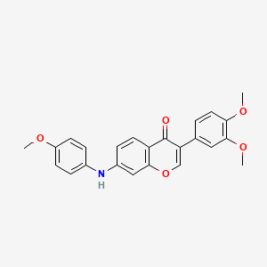 3-(3,4-dimethoxyphenyl)-7-((4-methoxyphenyl)amino)-4H-chromen-4-one