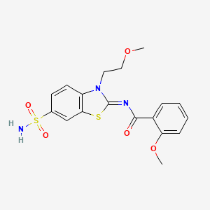 (Z)-2-methoxy-N-(3-(2-methoxyethyl)-6-sulfamoylbenzo[d]thiazol-2(3H)-ylidene)benzamide