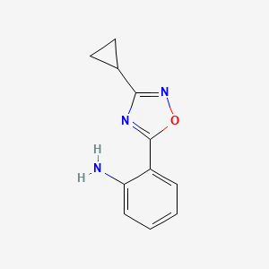 molecular formula C11H11N3O B2978979 2-(3-环丙基-1,2,4-恶二唑-5-基)苯胺 CAS No. 135436-92-9