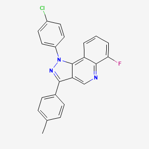 1-(4-chlorophenyl)-6-fluoro-3-(4-methylphenyl)-1H-pyrazolo[4,3-c]quinoline