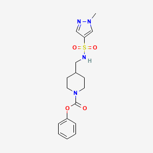 phenyl 4-((1-methyl-1H-pyrazole-4-sulfonamido)methyl)piperidine-1-carboxylate
