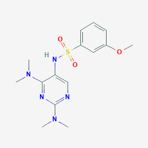 N-(2,4-bis(dimethylamino)pyrimidin-5-yl)-3-methoxybenzenesulfonamide