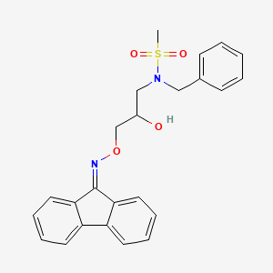 molecular formula C24H24N2O4S B2979008 N-benzyl-N-(3-{[(9H-fluoren-9-ylidene)amino]oxy}-2-hydroxypropyl)methanesulfonamide CAS No. 797776-09-1