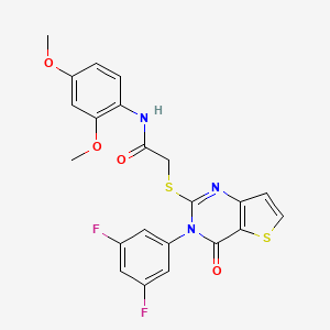 2-{[3-(3,5-difluorophenyl)-4-oxo-3,4-dihydrothieno[3,2-d]pyrimidin-2-yl]sulfanyl}-N-(2,4-dimethoxyphenyl)acetamide