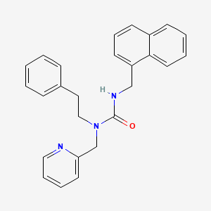 3-(Naphthalen-1-ylmethyl)-1-phenethyl-1-(pyridin-2-ylmethyl)urea
