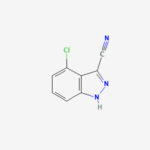 molecular formula C8H4ClN3 B2979020 4-chloro-1H-indazole-3-carbonitrile CAS No. 1264481-55-1