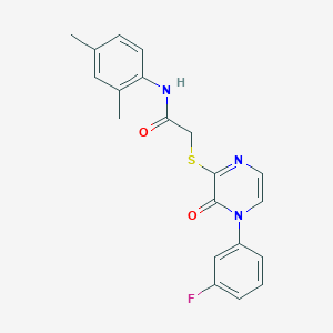 molecular formula C20H18FN3O2S B2979039 N-(2,4-dimethylphenyl)-2-{[4-(3-fluorophenyl)-3-oxo-3,4-dihydropyrazin-2-yl]sulfanyl}acetamide CAS No. 899998-63-1