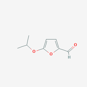 molecular formula C8H10O3 B2979049 2-Furancarboxaldehyde, 5-(1-methylethoxy)- CAS No. 1357451-30-9