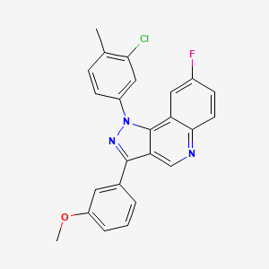 molecular formula C24H17ClFN3O B2979056 1-(3-chloro-4-methylphenyl)-8-fluoro-3-(3-methoxyphenyl)-1H-pyrazolo[4,3-c]quinoline CAS No. 901005-37-6