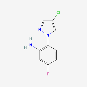 2-(4-chloro-1H-pyrazol-1-yl)-5-fluoroaniline