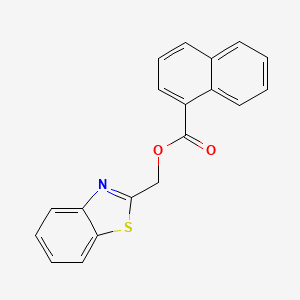 molecular formula C19H13NO2S B2979071 Benzo[d]thiazol-2-ylmethyl 1-naphthoate CAS No. 327971-31-3