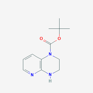 molecular formula C12H17N3O2 B2979075 叔丁基 3,4-二氢吡啶并[2,3-b]吡嗪-1(2H)-羧酸酯 CAS No. 1934485-48-9