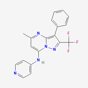 5-methyl-3-phenyl-N-(pyridin-4-yl)-2-(trifluoromethyl)pyrazolo[1,5-a]pyrimidin-7-amine