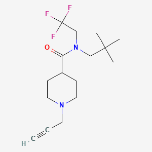 N-(2,2-dimethylpropyl)-1-(prop-2-yn-1-yl)-N-(2,2,2-trifluoroethyl)piperidine-4-carboxamide