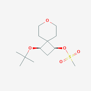 molecular formula C13H24O5S B2979209 (1S,3R)-3-(tert-butoxy)-7-oxaspiro[3.5]nonan-1-yl methanesulfonate CAS No. 2126144-58-7