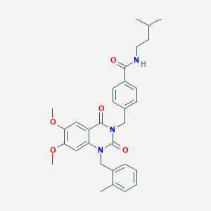 4-((6,7-dimethoxy-1-(2-methylbenzyl)-2,4-dioxo-1,2-dihydroquinazolin-3(4H)-yl)methyl)-N-isopentylbenzamide
