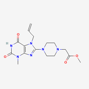 methyl 2-(4-(7-allyl-3-methyl-2,6-dioxo-2,3,6,7-tetrahydro-1H-purin-8-yl)piperazin-1-yl)acetate