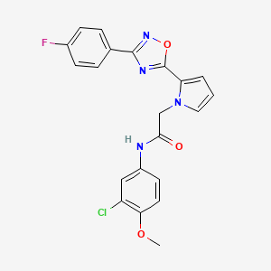 N-(3-chloro-4-methoxyphenyl)-2-{2-[3-(4-fluorophenyl)-1,2,4-oxadiazol-5-yl]-1H-pyrrol-1-yl}acetamide
