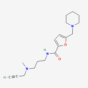 molecular formula C18H27N3O2 B2979263 n-{3-[Methyl(prop-2-yn-1-yl)amino]propyl}-5-[(piperidin-1-yl)methyl]furan-2-carboxamide CAS No. 2224362-27-8
