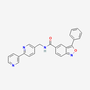 molecular formula C25H18N4O2 B2979278 N-([2,3'-bipyridin]-5-ylmethyl)-3-phenylbenzo[c]isoxazole-5-carboxamide CAS No. 2034479-34-8