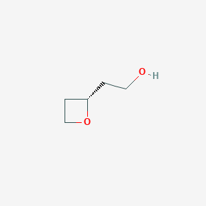 molecular formula C5H10O2 B2979279 2-[(2S)-Oxetan-2-yl]ethan-1-ol CAS No. 1416146-79-6