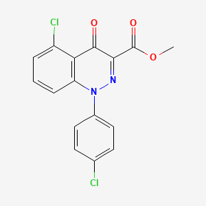 molecular formula C16H10Cl2N2O3 B2979288 Methyl 5-chloro-1-(4-chlorophenyl)-4-oxo-1,4-dihydrocinnoline-3-carboxylate CAS No. 146743-26-2