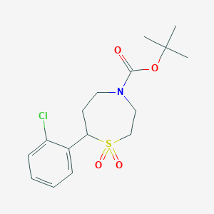 B2979314 Tert-butyl 7-(2-chlorophenyl)-1,4-thiazepane-4-carboxylate 1,1-dioxide CAS No. 2175979-49-2