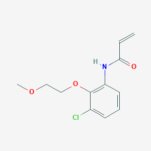 molecular formula C12H14ClNO3 B2979320 N-[3-Chloro-2-(2-methoxyethoxy)phenyl]prop-2-enamide CAS No. 2305503-64-2