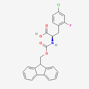molecular formula C24H19ClFNO4 B2979354 Fmoc-D-2-Fluoro-4-chlorophe CAS No. 1217768-67-6