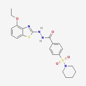 B2979372 N'-(4-ethoxybenzo[d]thiazol-2-yl)-4-(piperidin-1-ylsulfonyl)benzohydrazide CAS No. 851978-62-6