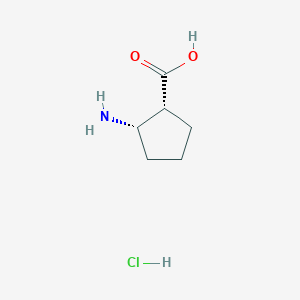 molecular formula C6H12ClNO2 B029794 cis-2-Amino-1-cyclopentanecarboxylic acid hydrochloride CAS No. 128110-37-2
