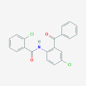 molecular formula C20H13Cl2NO2 B2979437 N-(2-benzoyl-4-chlorophenyl)-2-chlorobenzamide CAS No. 289059-82-1
