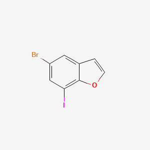 molecular formula C8H4BrIO B2979457 5-Bromo-7-iodobenzofuran CAS No. 2227272-90-2